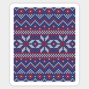 Knitting Xmas Big Snowflake Sticker